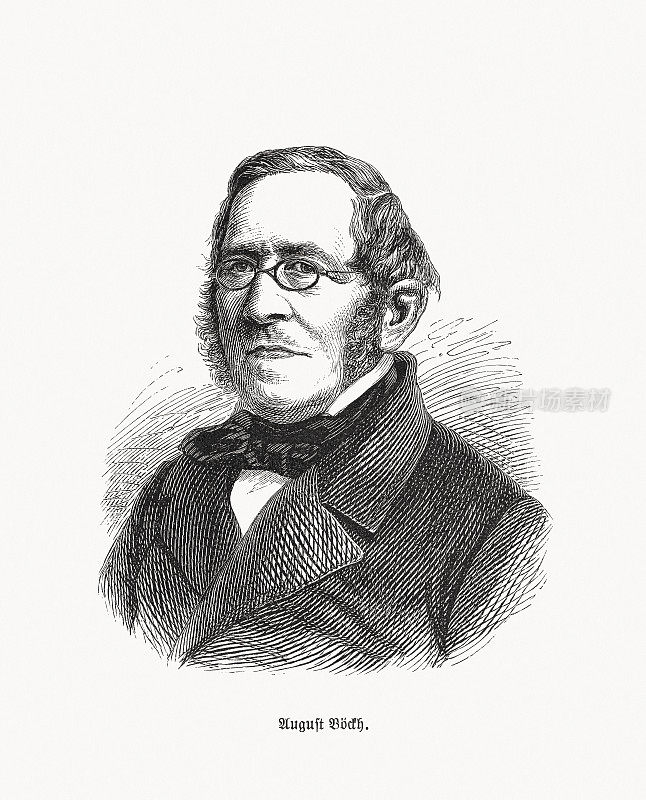 August Boeckh(1785-1867)，德国古典学者，木刻，1893年出版